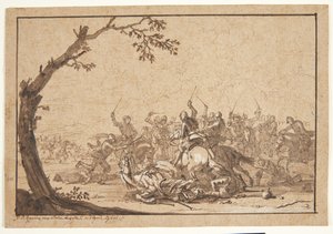 Rytterfægtning af Georg Philipp Rugendas
