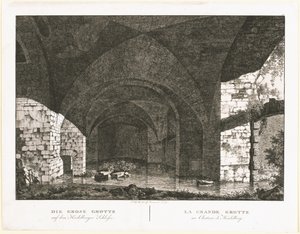 Den store grotte ved Heidelberg Slot af Georg Primavesi, after Peter Speeth