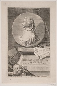 Skuespillerinden Anna Catharina von Passow af Georg Vilhelm Baurenfeind