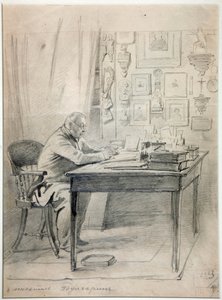 Faddei Boulgarine - Portræt af forfatteren Faddei Bulgarin (1789-1859) af Timm, Vasily (George Wilhelm) (1820-1895)