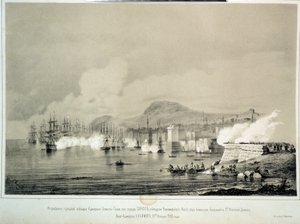 Slaget ved Sinop den 30. november 1853 (litografi)