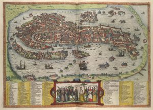 Udsigt over Venedig af Georg and Hogenberg Franz Braun