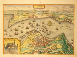 Kronborg fra Verdens byer af Georg Braun