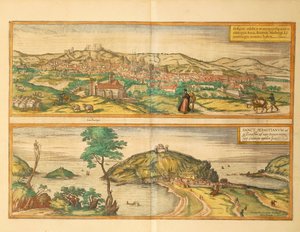 Kort over San Sebastian og Burgos fra Anden Verdenskrig af Georg Braun af Georg Braun and Hogenberg Franz
