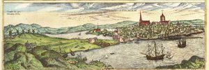 Stockholm, Sverige af Georg and Hogenberg Franz (1535 90) Braun