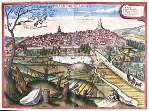 Marienberg, Sachsen, Tyskland (gravering
