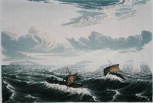 Kano, der går til, i en kuling ved solopgang, den 23. august 1821, fra 
