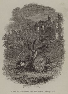Lidt pantomime fra scenen (gravering) af George (after) Cruikshank