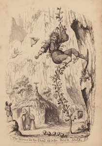 Jack og bønnestagen (kobberstik) af George (after) Cruikshank