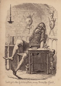 Jack og bønnestagen (kobberstik) af George (after) Cruikshank