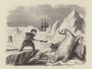 Den unge Nelson dræber en isbjørn (gravering)