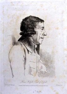 Horace Walpole, 4. jarl af Orford (1717-97), graveret af William Daniell (1769-1837) af George (after) Dance