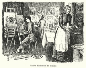 Illustration til Trilby af George du Maurier (gravering)