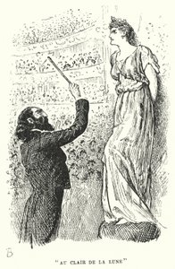 Illustration til Trilby af George du Maurier (gravering) af George (after) Du Maurier