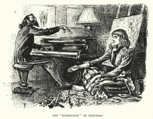 Illustration til Trilby af George du Maurier (gravering) af George (after) Du Maurier