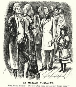 Punch tegneserie: At Madame Tussaud