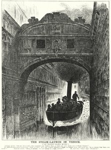 Punch tegneserie: The Steam Launch in Venedig (gravering)