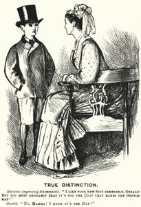 Punch tegneserie: True Distinction (gravering) af George (after) Du Maurier