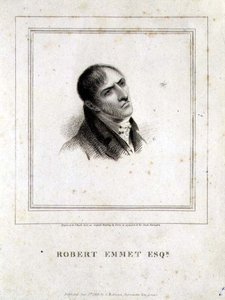 Portræt af Robert Emmet Esq. (1778-1803), graveret af J. Heath, udgivet af G. Robinson, London af George (after) Petrie