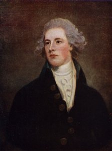 William Pitt den yngre, engelsk Tory-politiker og premierminister (farve litho)