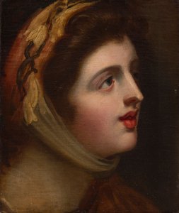 Emma Hamilton som Sensibility (olie på lærred) af George (studio of) Romney