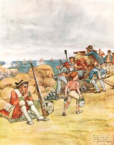 At the Siege of Belle Isle, illustration fra 