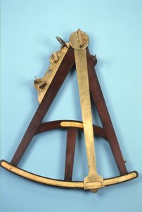 18-tommer Hadley kvadrant eller oktant, ca. 1760 (træ, messing og glas)