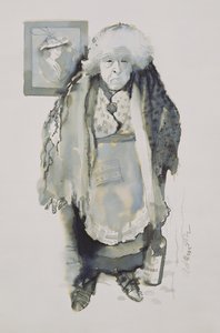 Margaret: De burde gøre noget, 1969 (pen og vask ombord) af George Adamson