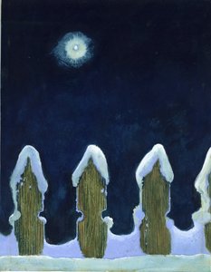 Moonlit Snowy Fence, 1970
