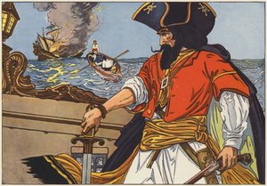 Blackbeard, den mest berømte af Atlanterhavskystens pirater