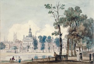 Udvendigt billede af Old Bethlehem Hospital, Moorfields, City of London, 1811