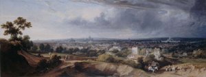 Paris, set fra Montmartres højder, 1822.