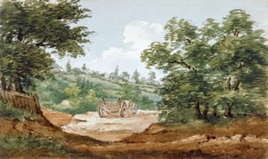 Udsigt fra udgravningerne af Highgate Tunnel, London, 1812 af George Arnald