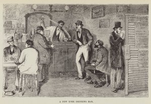 En bar i New York, der drikker af George Augustus Sala