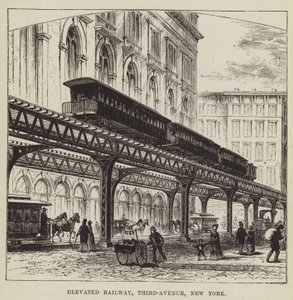 Højbane, Third-Avenue, New York af George Augustus Sala