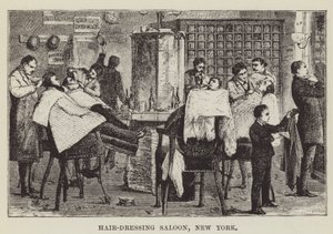Frisørsalon, New York af George Augustus Sala
