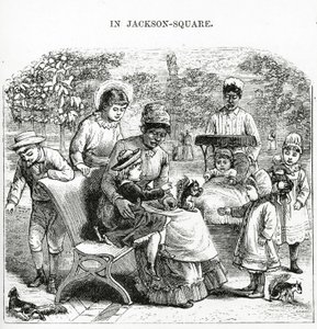 På Jackson Square, New Orleans, illustration fra 