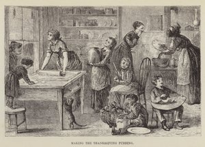 Tilberedning af Thanksgiving-pudding af George Augustus Sala