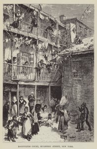 Ragpickers Court, Mulberry Street, New York af George Augustus Sala