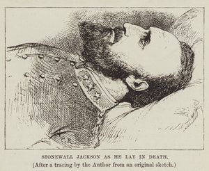 Stonewall Jackson, mens han lå i døden af George Augustus Sala