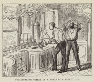 Morgentoilettet i en Pullman-søvnvogn af George Augustus Sala
