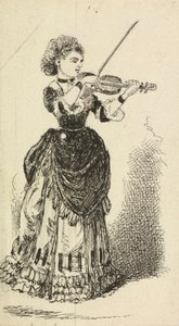 Kvinde, der spiller violin