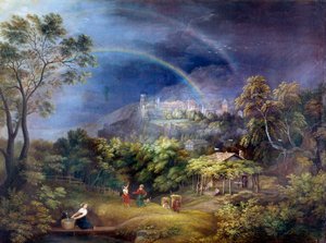 Heidelberg Slot. Maleri af Georges Wallis (1770-1847) Ec. Ang.