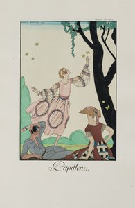 Dikkedarer og dikkedarer: Sommerfugle, 1921. af George Barbier