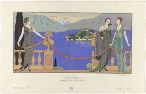 Gazette du Bon Ton, 1914 - nr. 6, pl. 57: Isola Bella/ aftenkjoler fra Redfern (titel på objektet)