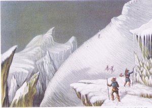 Stadier i bestigningen af Mont Blanc, fra British Adventure udgivet af Collins, 1947