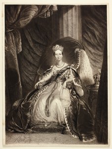 Victoria, dronning af Storbritannien, Indien m.fl., også kaldet »Den Store Dronning« af George Baxter