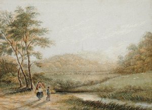 Udsigt fra Harrow-on-the-Hill af George Baxter