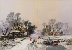 Vinter (print) (se også 46506) af George Baxter