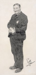 Portræt af H.G. Wells (blyant) af George Belcher